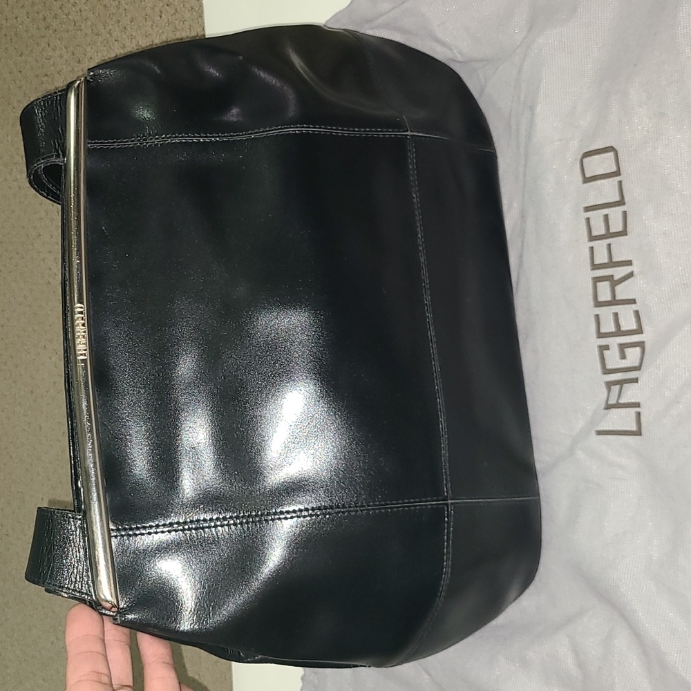 Lagerfeld black leather bag